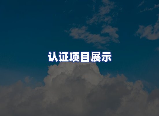 认证项目展示